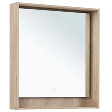 Зеркало Aquanet Милан 336405, 80 см, с LED подсветкой, цвет дуб светлый