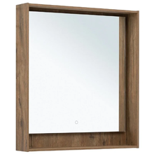 Зеркало Aquanet Милан 336400, 80 см, с LED подсветкой, цвет дуб рустикальный