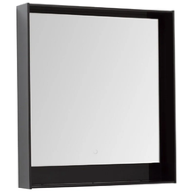 Зеркало Aquanet Милан 306387, 80 см, с LED подсветкой, цвет черный