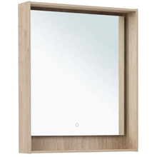 Зеркало Aquanet Милан 336404, 70 см, с LED подсветкой, цвет дуб светлый