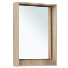 Зеркало Aquanet Милан 336403, 60 см, с LED подсветкой, цвет дуб светлый