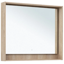 Зеркало Aquanet Милан 336406, 100 см, с LED подсветкой, цвет дуб светлый