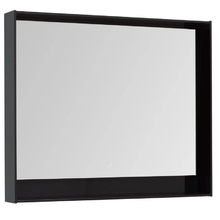 Зеркало Aquanet Милан 306375, 100 см, с LED подсветкой, цвет черный