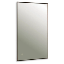 Зеркало Aquame AQM9102B, 60 см, с LED-подсветкой, инфракрасный выключатель, подогрев, цвет черный