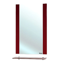 Зеркало Bellezza Рокко 4613706030033, 50 см, с полкой, цвет красный