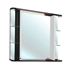 Зеркало Bellezza Рио 4613615060268, 90 см, с подсветкой, инфракрасный выключатель, цвет белый/черный