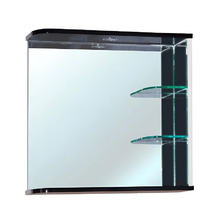 Зеркало Bellezza Рио 4613611062266/4613611061269, 70 см, с подсветкой, цвет белый/черный, левое/правое