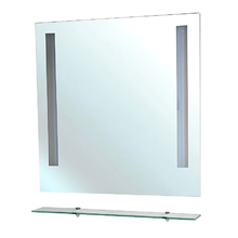 Зеркало Bellezza Ника 4613513050002, 80 x 80 см, LED-подсветка, с полкой, цвет белый