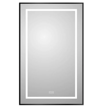 Зеркало BelBagno Kraft SPC-KRAFT-600-1000-LED-TCH-WARM-NERO, 60 х 100 см, со встроенной подсветкой и подогревом, черный