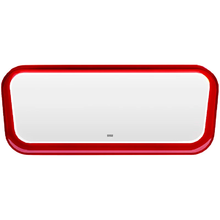 Зеркало для ванной Abber Kristall, 120 х 50 см, с подсветкой, цвет красный, AT6702Rubin