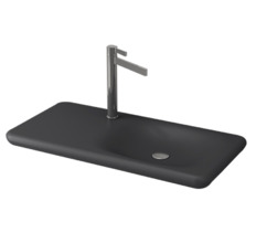 Раковина Bocchi Fenice 1165-020-0126, 90 см, фарфор, антрацит