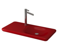 Раковина Bocchi Fenice 1165-019-0126, 90 см, фарфор, красная