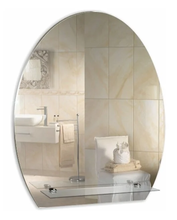 Зеркало Loranto Уют 50 x 57.5 см с полкой, белый, 00000000410