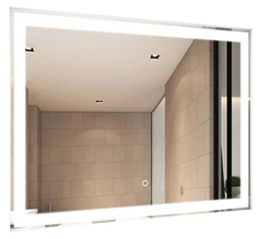 Зеркало Loranto Стиль 80 x 70 см, с LED подсветкой, сенсорный выключатель, белый, CS00058007