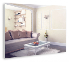 Зеркало Azario Алмина 80 x 60 см, с LED подсветкой,сенсорный выключатель, белый, LED-00002256