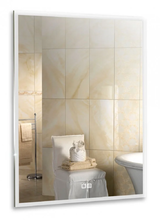 Зеркало Azario Сантана-2 80 x 100 см, с LED подсветкой, диммер, сенсорный выключатель, подогрев, белый, LED-00002320