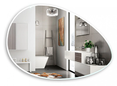 Зеркало Azario Omega 120 x 80 см, с LED подсветкой, белый, LED-00002557