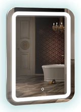 Зеркало Azario Мальта-6 55 х 80 см, с LED подсветкой, диммер, сенсорный выключатель, подогрев, часы, bluetooth, радио, белый, ФР-00001219