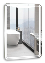 Зеркало Azario Мали 55 x 80 см, с LED подсветкой, диммер, сенсорный выключатель, белый, LED-00002534