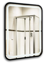 Зеркало Azario Мальта-лофт 60 x 80 см, с LED подсветкой, диммер, сенсорный выключатель, черный, LED-00002353