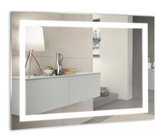 Зеркало Azario Ливия 100 x 80 см, с LED подсветкой, диммер, сенсорный выключатель, белый, ФР-00001225