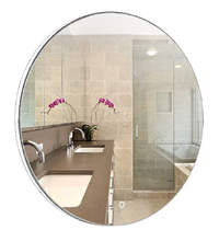 Зеркало Azario Плаза D77 см, с LED подсветкой, диммер, сенсорный выключатель, подогрев, белый, LED-00002246