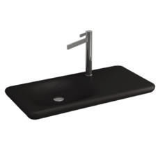 Раковина Bocchi Fenice 1165-004-0126, 90 см, фарфор, черная матовая