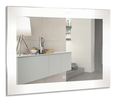 Зеркало Azario Норма 80 x 60 см, с LED подсветкой, сенсорный выключатель, белый, ФР-00000844