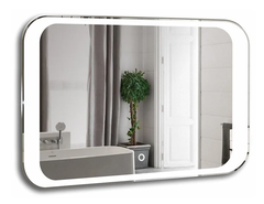 Зеркало Azario Индиго 80 x 55 см, с LED подсветкой, диммер, сенсорный выключатель, белый, ФР-00001410