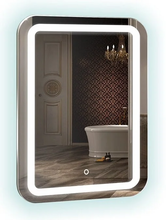 Зеркало Azario Мальта 55 x 80 см, с LED подсветкой, диммер, сенсорный выключатель, белый, ФР-00000941