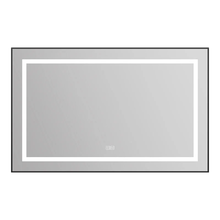 Зеркало BelBagno Kraft SPC-KRAFT-1085-685-TCH-WARM-NERO 108.5 см, светодиодная подсветка, с сенсорным выключателем, с подогревом, черный