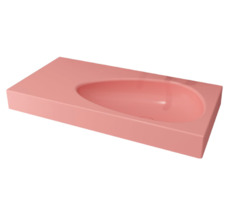 Раковина Bocchi Etna 1115-032-0125, 90 см, фарфор, розовая