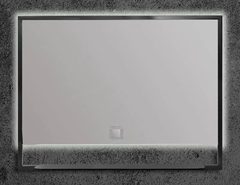Зеркало Armadi Art Vallessi 551/2 80 см с подсветкой, с полочкой, антрацит, IP24