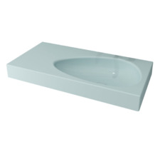 Раковина Bocchi Etna 1115-029-0125, 90 см, фарфор, светло-голубая