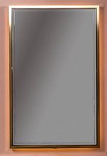 Зеркало Armadi Art Monaco 70 см с подсветкой, черный, золото, 566-BG