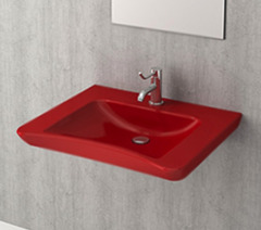 Раковина Bocchi Care&Comfort 1142-019-0126, 65 см, фарфор, красная