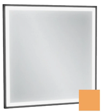 Зеркало Jacob Delafon Allure EB1433-S48, 60 х 60 см, с подсветкой, бесконтактным выключателем, лакированная рама императорский желтый сатин