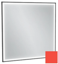 Зеркало Jacob Delafon Allure EB1435-S44, 80 х 80 см, с подсветкой, бесконтактным выключателем, лакированная рама алый сатин