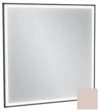 Зеркало Jacob Delafon Allure EB1435-S42, 80 х 80 см, с подсветкой, бесконтактным выключателем, лакированная рама пыльная роза сатин