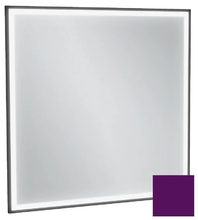 Зеркало Jacob Delafon Allure EB1435-S20, 80 х 80 см, с подсветкой, бесконтактным выключателем, лакированная рама сливовый сатин