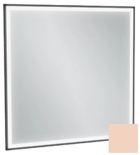 Зеркало Jacob Delafon Allure EB1435-S09, 80 х 80 см, с подсветкой, бесконтактным выключателем, лакированная рама телесный сатин