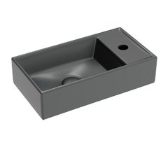 Раковина Ceramicanova Element L/R, CN6051LMDH/CN6051RMDH, 40 см, фарфор, цвет темный антрацит матовый