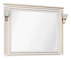 Зеркало Aquanet Паола 120 00186105, цвет белый патина-золото