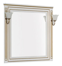 Зеркало Aquanet Паола 90 00186108, цвет белый патина-золото