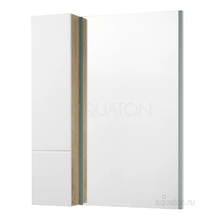 Шкафчик-модуль для зеркала Акватон Мишель 23 см, дуб эндгрейн, белый, 1A244303MIX40