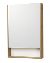 Зеркальный шкаф Акватон Сканди 55 см, 1A252102SDZ90, подвесной, белый/дуб рустикальный