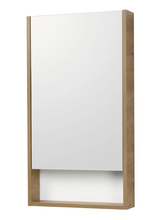 Зеркальный шкаф Акватон Сканди 45 см, 1A252002SDZ90, подвесной, белый/дуб рустикальный