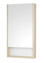 Зеркальный шкаф Акватон Сканди 45 см, 1A252002SDB20, подвесной, белый/дуб верона