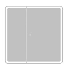 Зеркальный шкаф BelBagno Marino 80 х 80 см, с LED-подсветкой и сенсорным выключателем, Bianco Lucido белый глянец, SPC-MAR-800/800-2A-LED-TCH