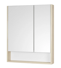 Зеркальный шкаф Акватон Сканди 70 см, 1A252202SDB20, подвесной, белый/дуб верона